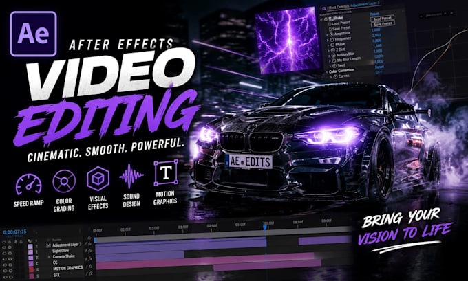 edit cars with speed ramps and effects
