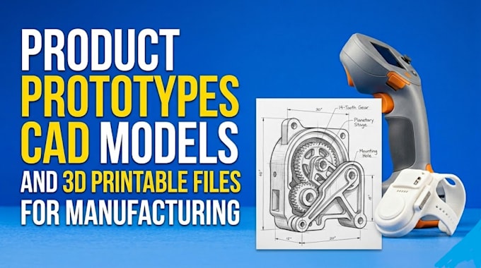 design product prototypes cad models and 3d printable files for manufacturing