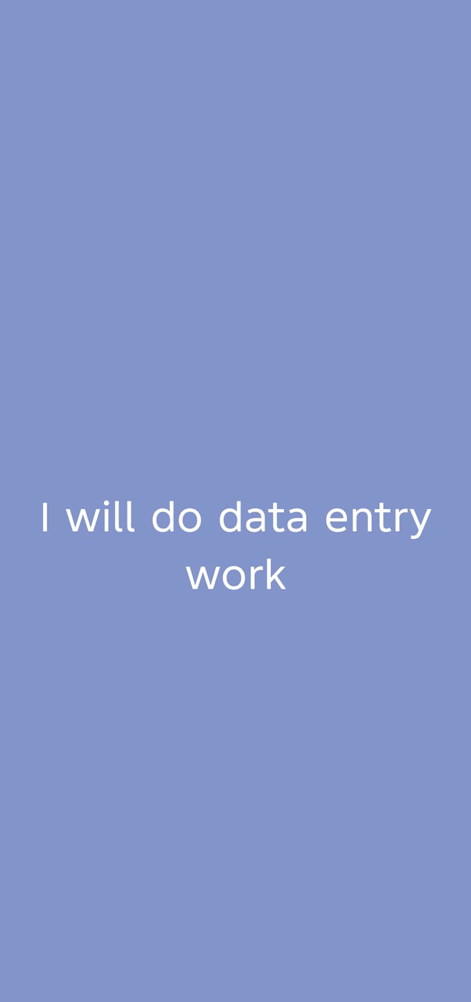 do data entry and typing work