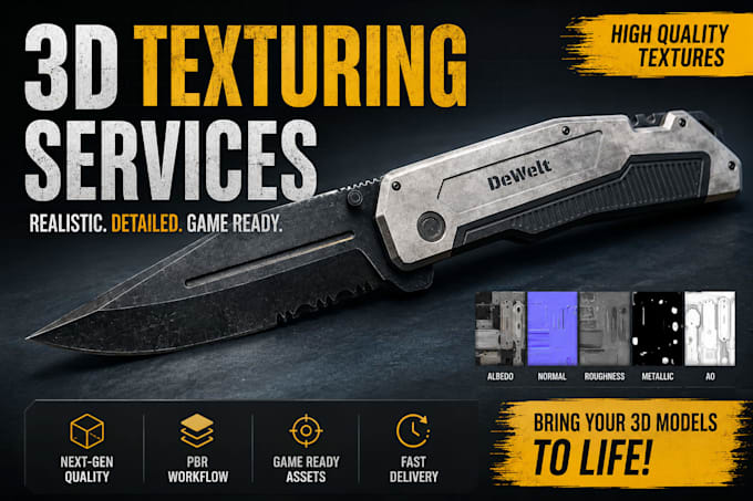 texture hard surface models for games and cinematics