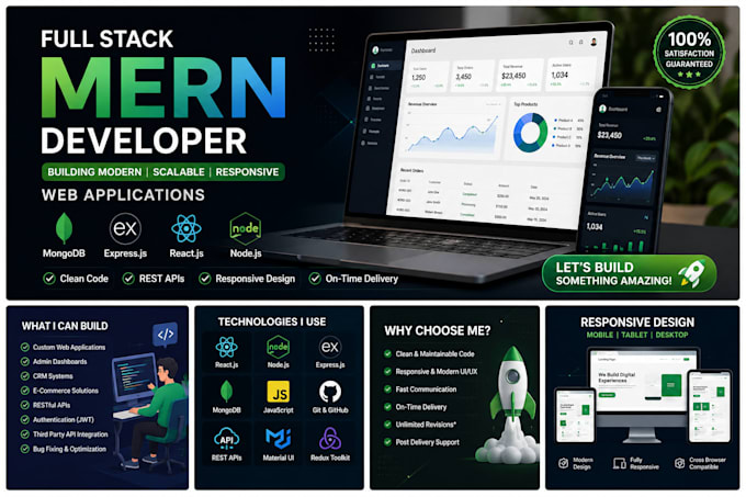 develop custom react js and node js applications
