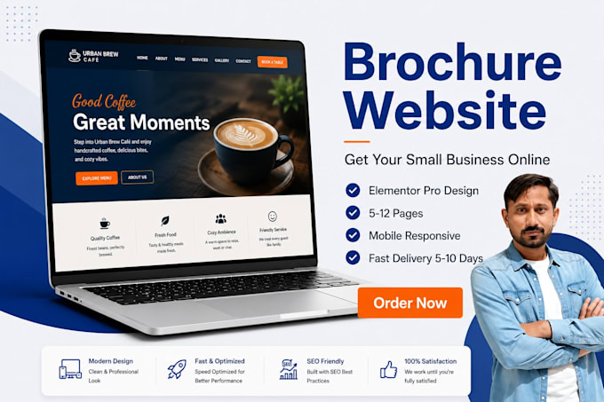 create a professional brochure website with elementor pro for small businesses