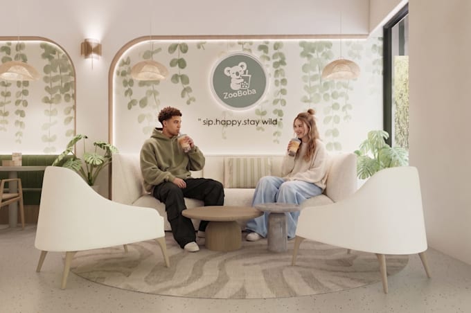 design your boba and coffee shop interior