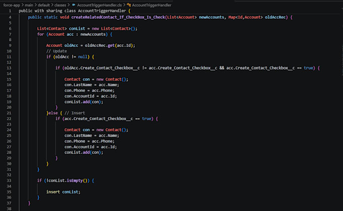 develop apex triggers, classes, flows and lwc in salesforce