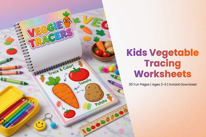 create kids activity and tracing worksheets for amazon KDP