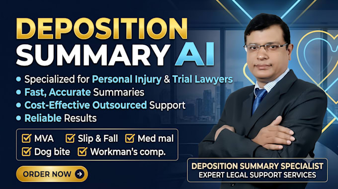 prepare ai deposition summary for attorneys
