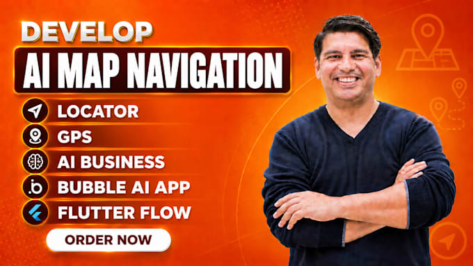 develop flutter flow ai map navigation locator gps ai business bubble ai app