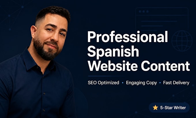 write professional spanish website content and copy with SEO