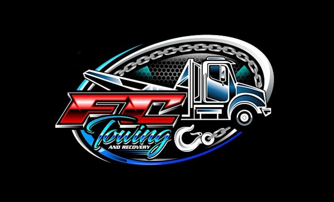 design custom classic towing company logo design