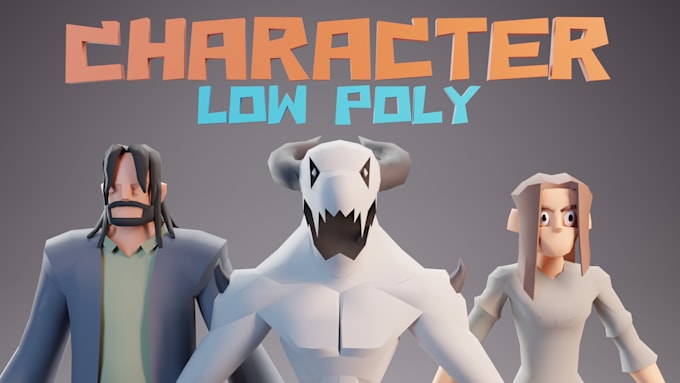 create a stylized low poly character