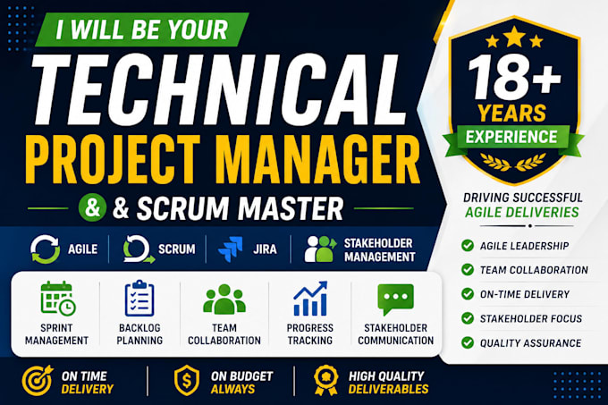 be your technical project manager and scrum master