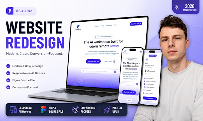 redesign your website UI UX in figma