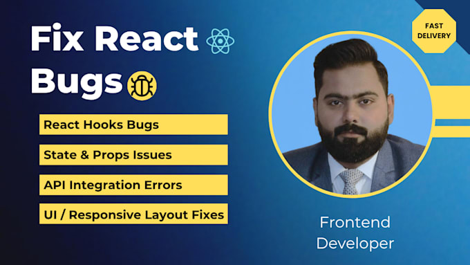 fix react bugs, react js errors, and hooks issues fast