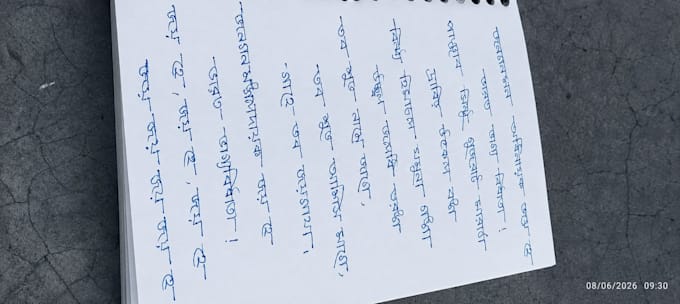 do bengali and english handwriting for projects, notes