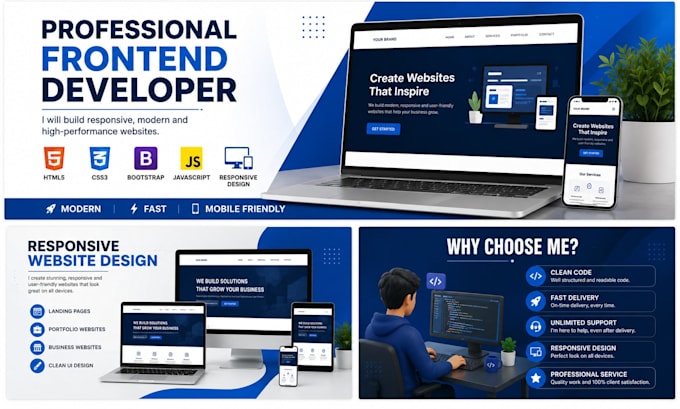 create a responsive website using HTML CSS bootstrap