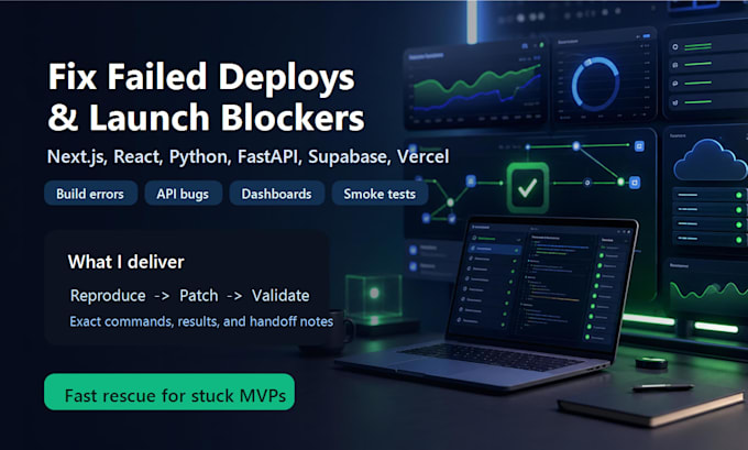 fix your nextjs react node python or deployment error