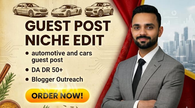 get you automotive backlinks via niche guest posts