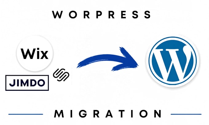migrate transfer wix, squarespace, jimdo to wordpress professionally