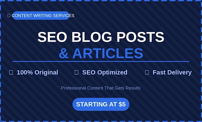 write SEO blog posts and articles for your business