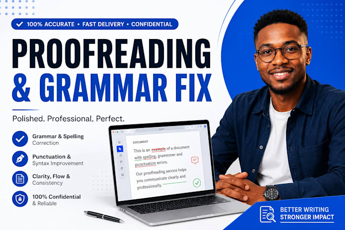 proofread edit and correct grammar in english documents