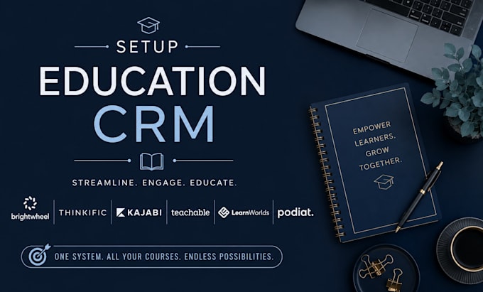 setup education crm brightwheel thinkific kajabi teachable learnworlds podia