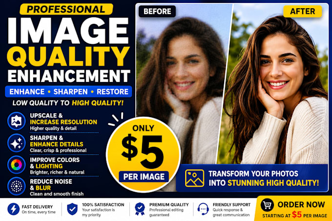 professionally enhance, upscale and improve image quality