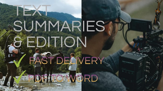 do professional text summarization and document editing