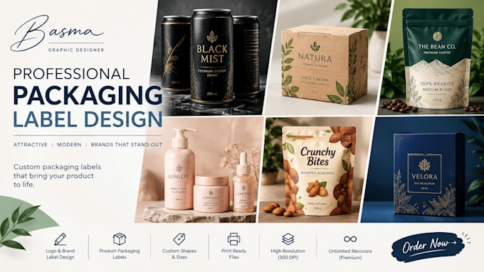 design premium product label stickers for packaging