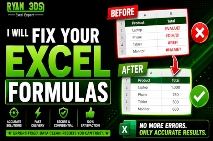 fix your excel formulas and spreadsheet errors