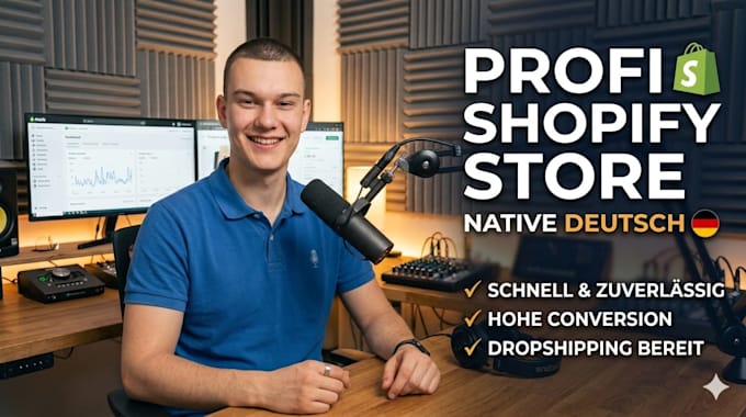 build a professional shopify online store in german
