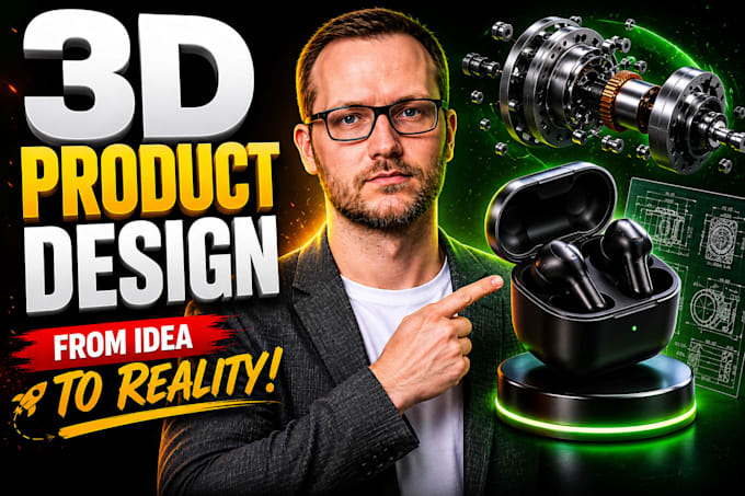 do 3d product design cad modelling and realistic rendering
