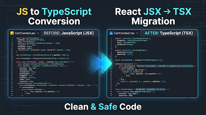 convert your react javascript website to typescript