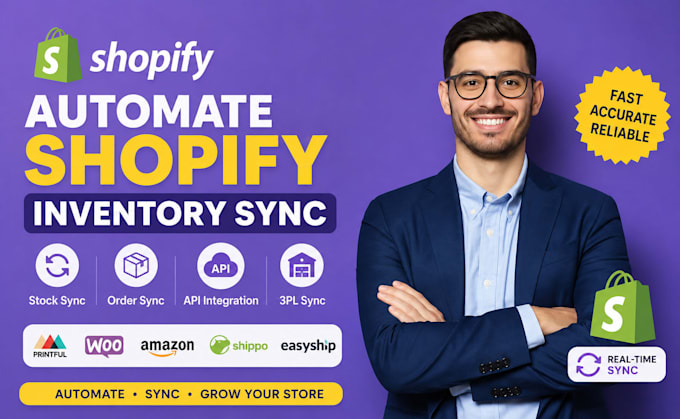 automate shopify inventory sync stock sync 3pl order sync api integration