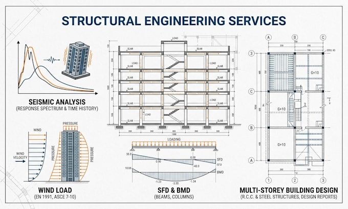 do seismic analysis wind load sfd bmd and multi storey building design