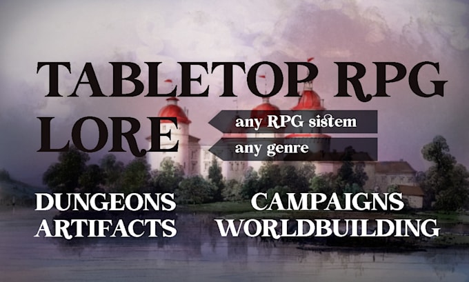 write your rpg world, campaign, arc, dungeon, or artifact