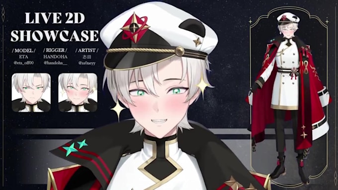 draw and design 2d vtuber, live2d character, vtuber rigging, live 2d model