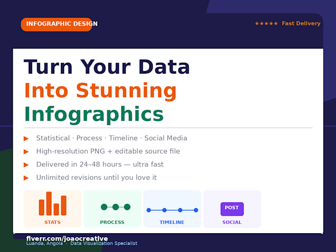 design a professional and visually stunning infographic
