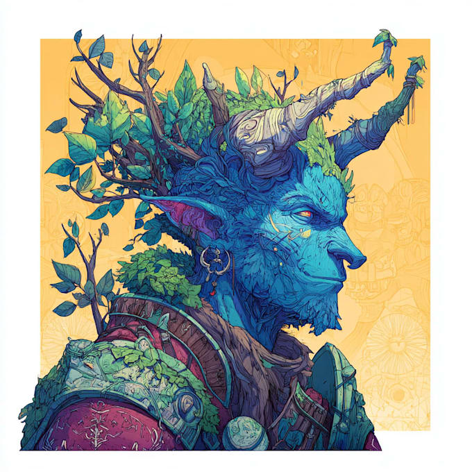 draw a fantasy character ilustration