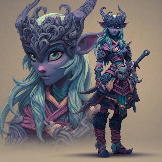 design fantasy warriors, elves, and monsters