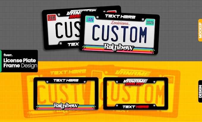 custom license plate frames