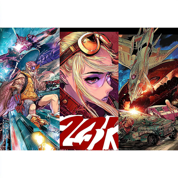 manga comic book illustration, manga comic art