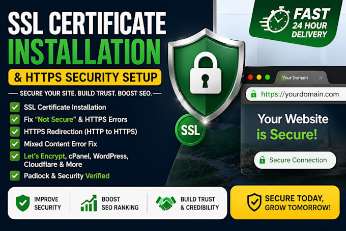 install SSL certificate, fix https errors, and secure your website