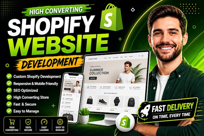 do shopify website design and development for your products