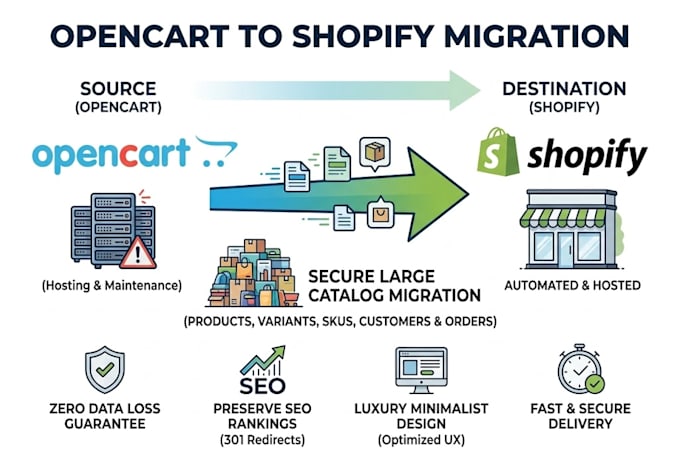 migrate transfer your opencart store to premium shopify website