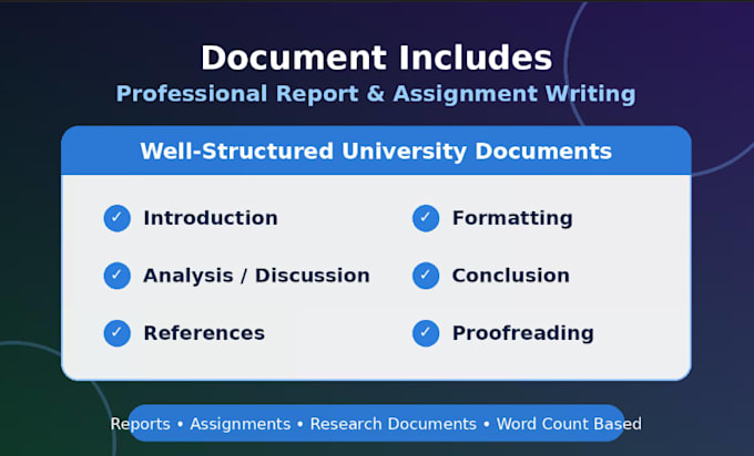 write professional reports, assignments, and university documents