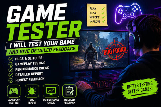 test your PC game and provide detailed feedback