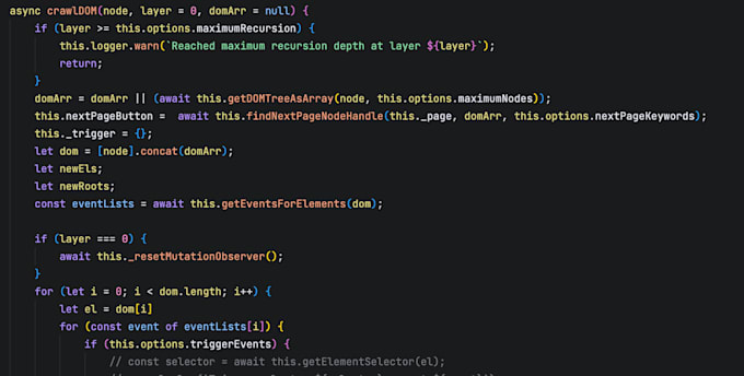 develop advanced nodejs web crawler and dynamic web scraper