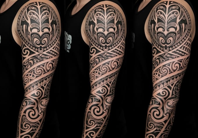 design a polynesian maori tribal tattoo