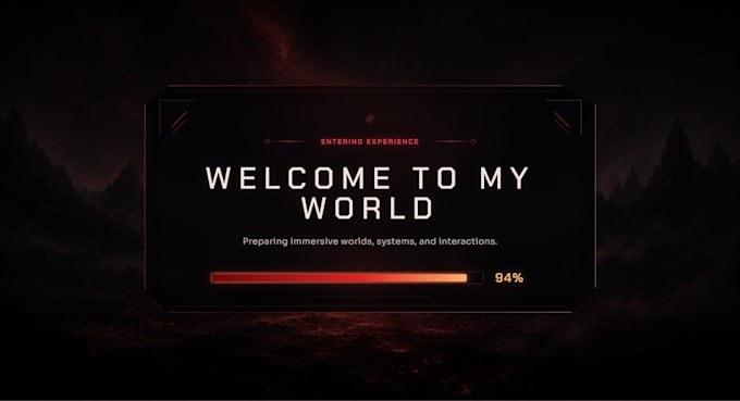 create a cinematic developer portfolio website