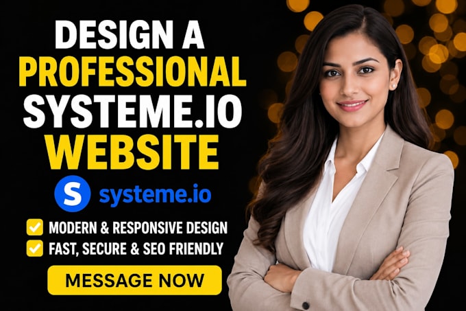 design a professional systeme io website